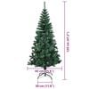 vidaXL Artificial Pre-lit Christmas Tree Green 120 cm PVC and Metal