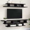 vidaXL TV Wall Units Black Engineered Wood