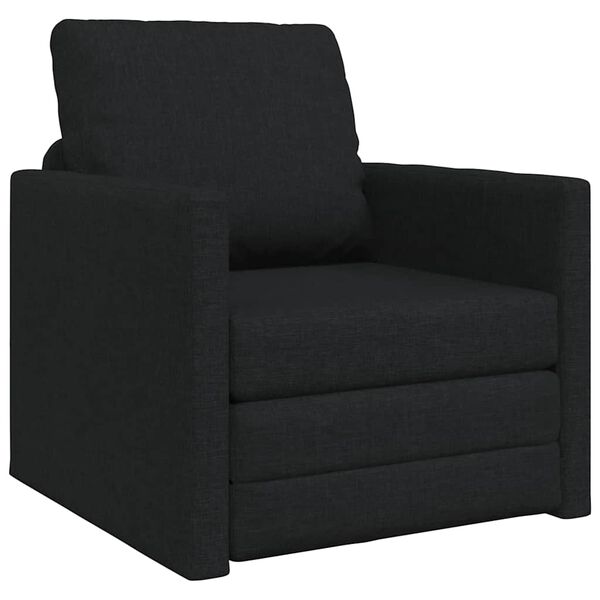 vidaXL Sofa Bed Black 74 x 77 x 81 cm Fabric