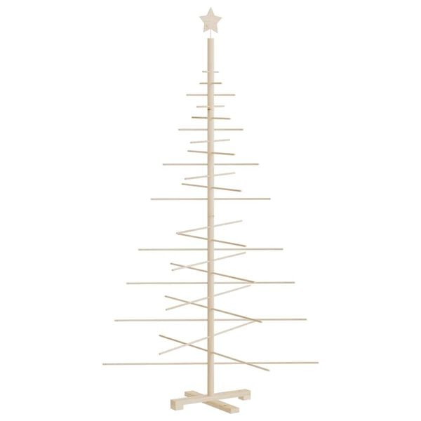 vidaXL Wooden Christmas Tree for Decoration 180 cm Solid Wood Pine