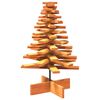 vidaXL Wooden Christmas Tree for Decoration Wax Brown 80 cm