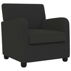 vidaXL Armchair Black Faux Lamb Fleece