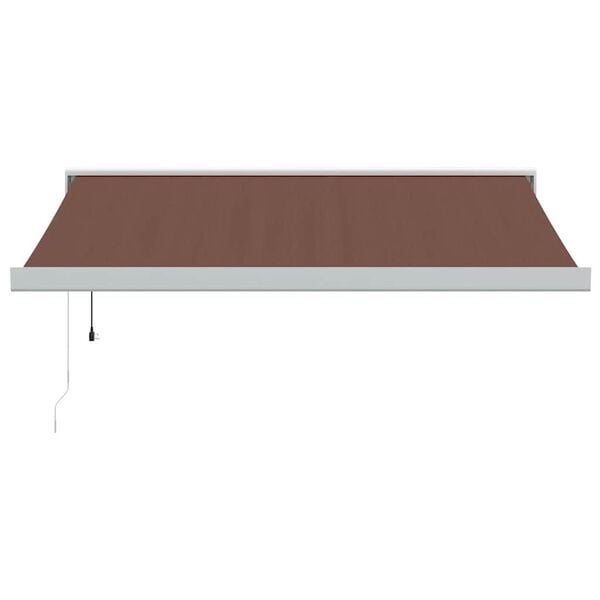 vidaXL Automatic Retractable Awning Brown 350x250 cm
