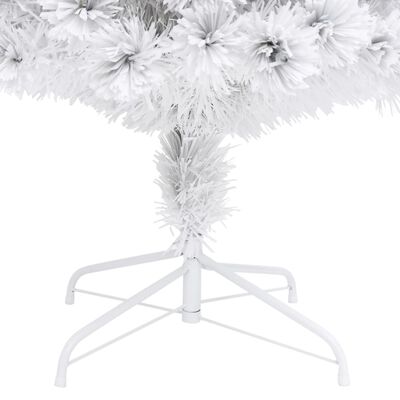 vidaXL Artificial Pre-lit Christmas Tree White 180 cm Fibre Optic