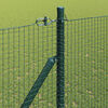 vidaXL Fence Post Green 25 x 1.4 m (19 x 19 mm mesh) Steel and PVC