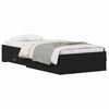 vidaXL Bed Frame with Drawer Black Oak 90 x 190 cm Engineered Wood