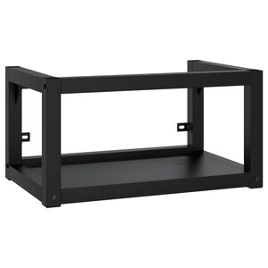 vidaXL Wall-mounted Bathroom Washbasin Frame Black 59x38x31 cm Iron