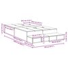 vidaXL Storage Bed Frame with Drawer Old Wood 120 cm Engineered Wood