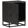 vidaXL Bedside Cabinet Black 40x30x50 cm Solid Wood Mango and Iron