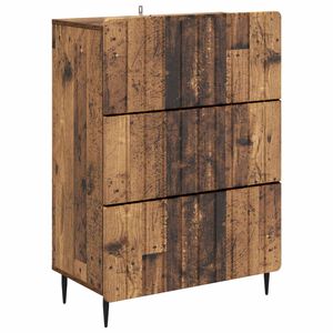 vidaXL Drawer Cabinet 66 x 34.5 x 92 cm Engineered Wood Old Wood