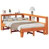 vidaXL Bookcase Bed without Mattress Wax Brown 140x190cm Solid Wood Pine