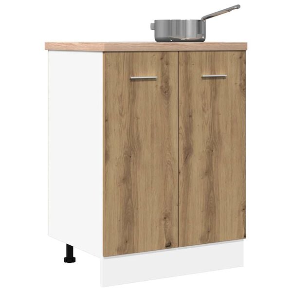 vidaXL Bottom Cabinet Lyon Artisan Oak 60x46x81.5 cm Engineered Wood