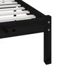 vidaXL Bed Frame without Mattress Black 75x190 cm Small Single Solid Wood Pine