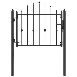 vidaXL Fence Gate HORST 100 x 75 cm Metal Black Lockable
