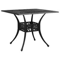 vidaXL Garden Table Black 90x90x73 cm Cast Aluminium