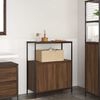 vidaXL Bathroom Cabinet with Shelves Brown Oak 76.5x35x95 cm