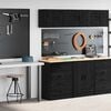 vidaXL Garage Cabinets 2 pcs Black Engineered Wood