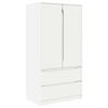 vidaXL Wardrobe with Drawer White 79.5 x 49 x 156 cm Engineered Wood