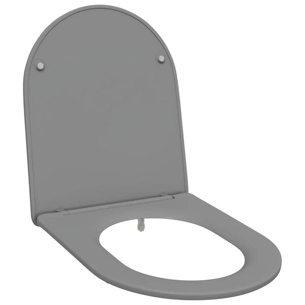 vidaXL Quick Release Toilet suitable for Seat Grey 44 x 36.4 x 3.4 cm