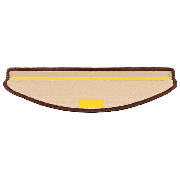 vidaXL Self-adhesive Stair Mats 15 pcs Brown 65x21x4 cm