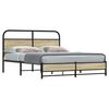 vidaXL Bed Frame without Mattress 150x200 cm King Size Sonoma Oak Engineered Wood