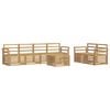 vidaXL Outdoor Sofa Set 7 pcs White Solid Acacia Wood