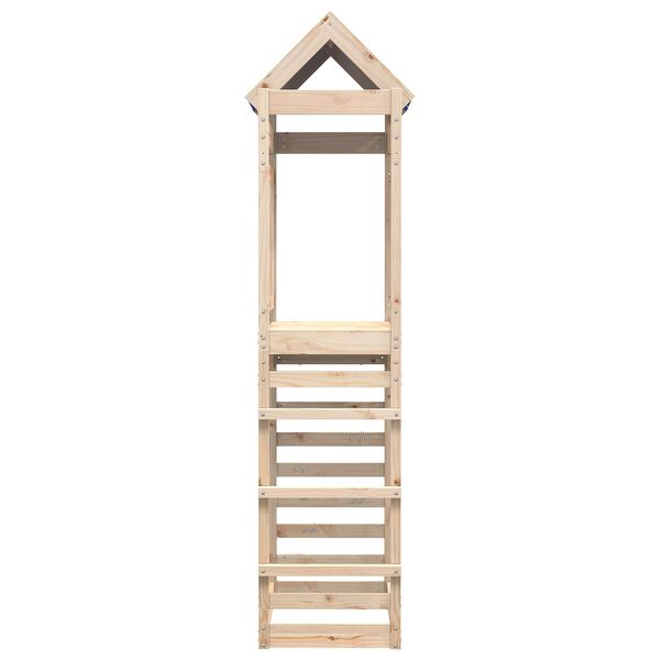 vidaXL Play Tower Brown 85 x 52.5 x 239 cm Solid Pine Wood
