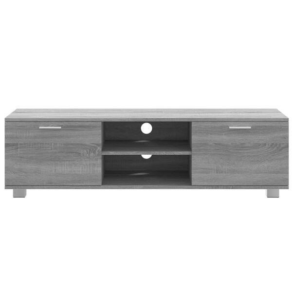 vidaXL TV Cabinet Grey Sonoma 140x40.5x35 cm Engineered Wood