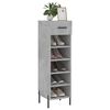 vidaXL Shoe Cabinet Concrete Grey 30x35x105 cm Engineered Wood