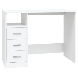 vidaXL Desk with Drawers White 102x50x76 cm Engineered Wood