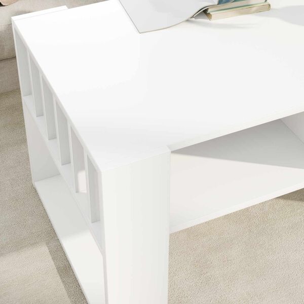 vidaXL Coffee Table White 92 x 49.5 x 45 cm Engineered Wood