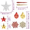 vidaXL 108 Piece Christmas Bauble Set Gold and Red