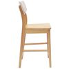vidaXL Dining Chairs 2 pcs Natural 48 x 49 x 95 cm Solid Rubber Wood