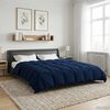 vidaXL Full Year Duvet Quilted Dark Blue 200 x 200 cm Microfiber