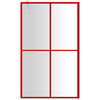 vidaXL Walk-in Shower Wall with Clear ESG Glass Red 118x195 cm