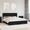 vidaXL Bed Frame with Headboard Black Oak 180 x 200 cm Engineered Wood
