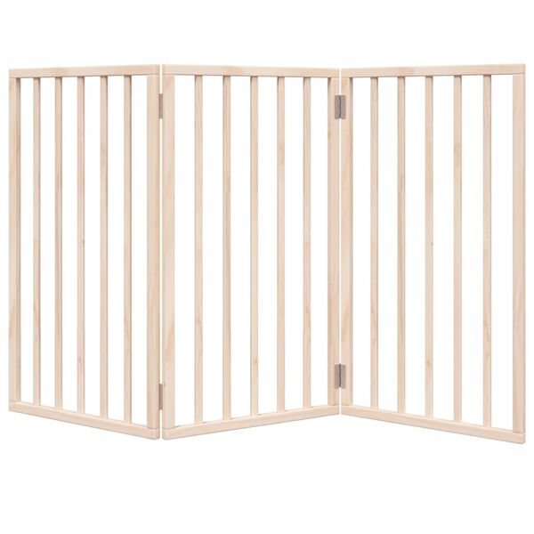 vidaXL Dog Gate Foldable 3 Panels 150 cm Poplar Wood