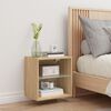 vidaXL Bedside Cabinet with LED Lights Wall-mounted Sonoma Oak