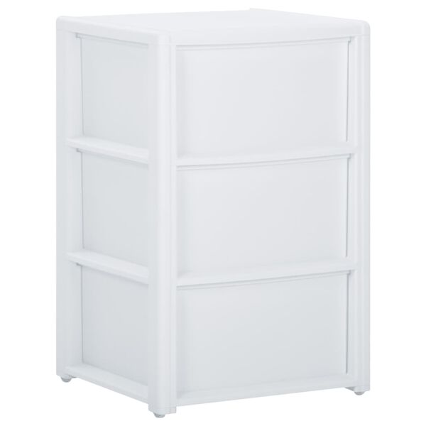 vidaXL 3-Drawer Chest White 40x40x60 cm