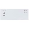 vidaXL Wall-mounted Magnetic Board White 100x40 cm Tempered Glass