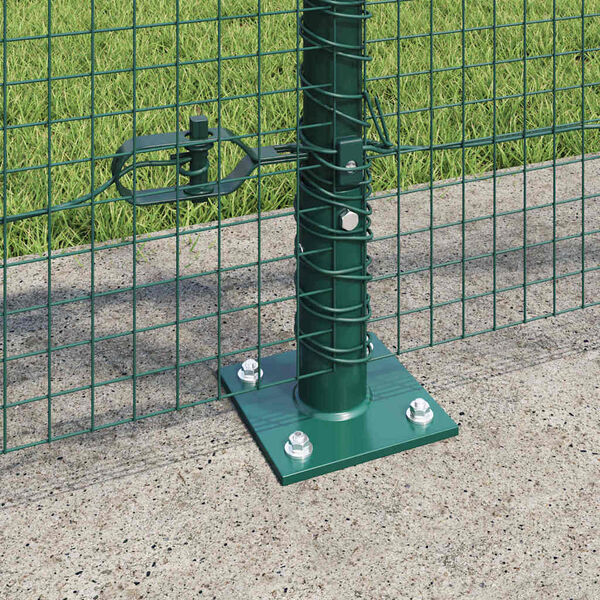 vidaXL Fence Post Green 50 x 1 m (19 x 19 mm mesh) Steel and PVC