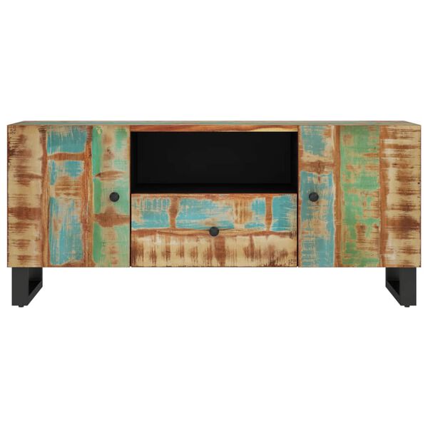 vidaXL TV Cabinet 105x33.5x46 cm Solid Wood Reclaimed&Engineered Wood