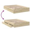 vidaXL Bed Frame with Drawers without Mattress Sonoma Oak 120x200 cm