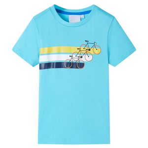 vidaXL Kids' T-shirt with Short Sleeves Aqua 116