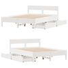 vidaXL Bed Frame without Mattress White 140x190 cm Solid Wood Pine