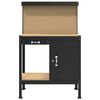 vidaXL Work Benches with Drawer Black 90 x 49 x 141 cm Engineered Wood