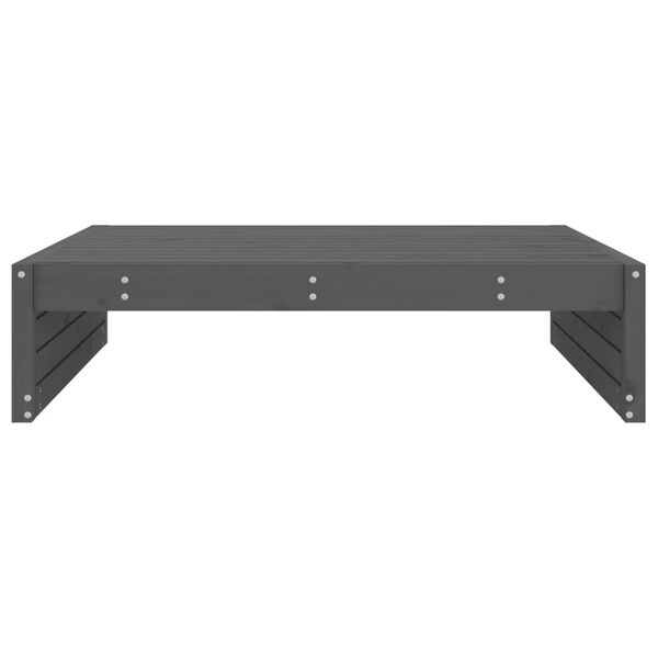 vidaXL Garden Footstool Grey 120x80 cm Solid Wood Pine