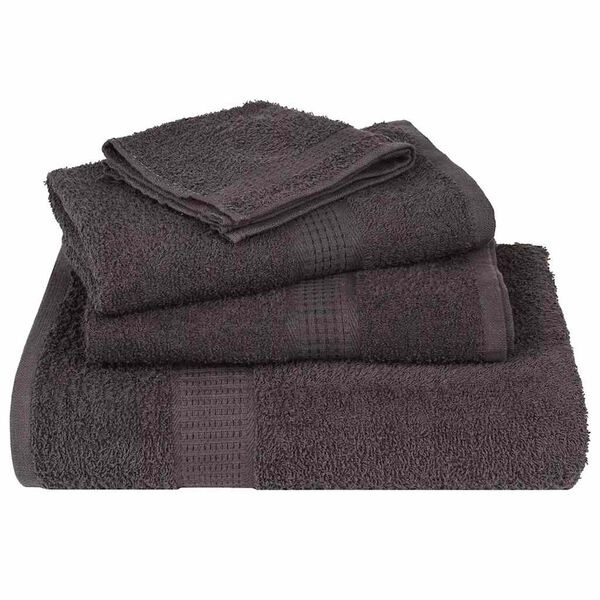 vidaXL Bath Towels "FROGN" 4 pcs Anthracite 100x150 cm 360 gsm