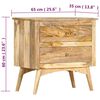 vidaXL Bedside Cabinet 65x35x60 cm Solid Mango Wood