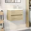 vidaXL 2 Piece Bathroom Furniture Set Ceramic and Engineered Wood